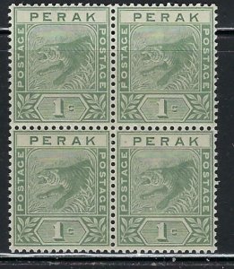 Malaya Perak 42 MNH 1892 Block of 4 (fe7988)