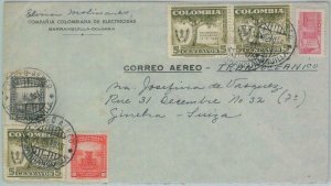 81575 - COLOMBIA - Postal History - Airmail COVER to SWITZERLAND  1950