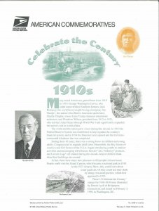 USPS COMMEMORATIVE PANEL #533B CELEBRATE THE CENTURY 1910S #3183