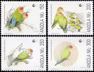 Angola 2018 Sc 1480-1483 Bird Crombec Warbler Hylia CV $7.83