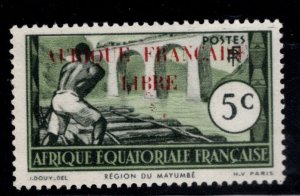 French Equatorial Africa Scott 84 MH* 1941 LIBRE Overprint stamp