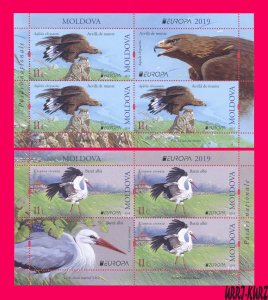 MOLDOVA 2019 Europa CEPT Nature Fauna Birds White Stork & Golden Eagle Booklet