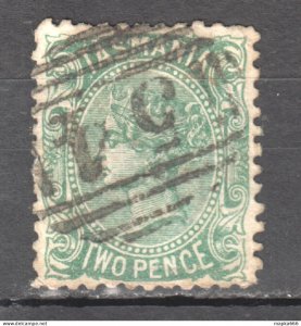 Tas116 1871 Australia Tasmania Two Pence Stamped 54 Longford Gibbons Sg #145 ...