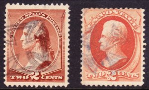 Scott 183, 210, Used, Maltese Cross Fancy Cancels