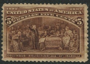 234 5c Columbian Exposition Unused No Gum