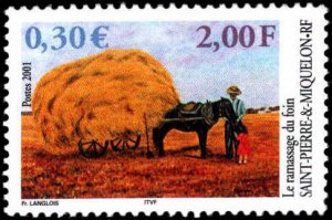 St. Pierre & Miquelon #706-707, Complete Set(2), 2001, Never Hinged