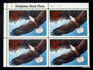 BOBPLATES #2542 Soaring Eagle Plate Block F-VF MNH SCV=$100