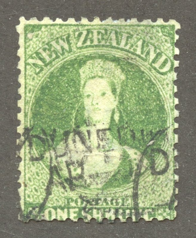 New Zealand Scott 30C (SG106) UHR - 1964 1sh Queen Victoria, P13, Wmk59