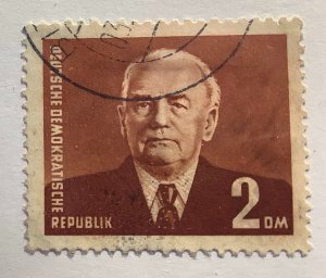 Germany DDR 1958 Scott 340 used - 2DM,  President Pieck