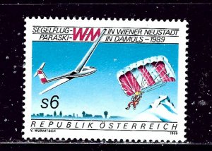 Austria 1450 MNH 1989 Glider and Parachutist