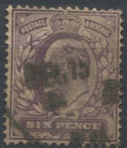 Great Britain Sc#135 Used, 6p pale dl vio, King Edward VII - Definitives (1902)