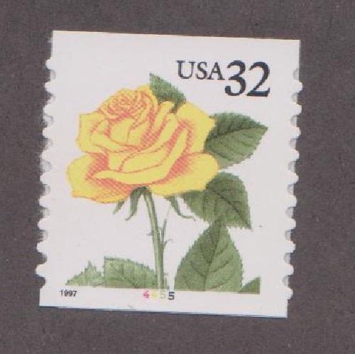 US #3054 Yellow Rose MNH PNC Single plate #4455