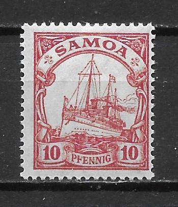 Samoa 72 1915 10pf Yacht MH