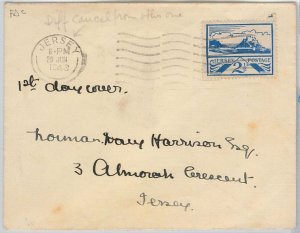 42229 - GB : JERSEY   - POSTAL HISTORY:  Michel # 7Y on FDC COVER - 1943