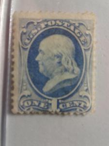 SCOTT # 182 USED GREAT COLOR VERY LIGHT CANCEL !!