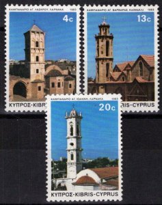 ZAYIX Cyprus 618-620 MNH Christmas Architecture Churches 090222S48 