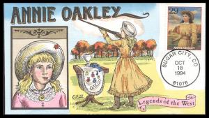 #2869d Annie Oakley Collins FDC
