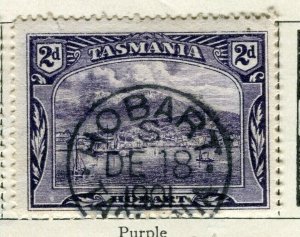 TASMANIA; 1900 early Pictorial Views issue fine used 2d. value