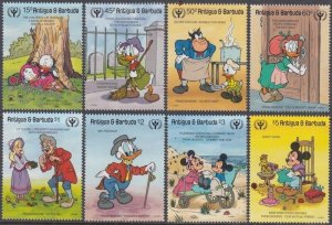 ANTIGUA # 1334-41 DISNEY STAMPS HONOURS the INTERNATIONAL YEAR of the CHILD