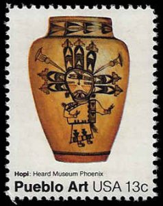 U.S. #1708 MNH; 13c Pueblo Art - Hopi Pot (1977)