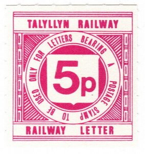 (I.B) Talyllyn Railway : Letter Stamp 5p