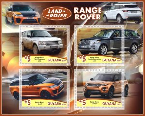 Stamps. Cars. Land Rover 2019 year 1+1 sheets perforated