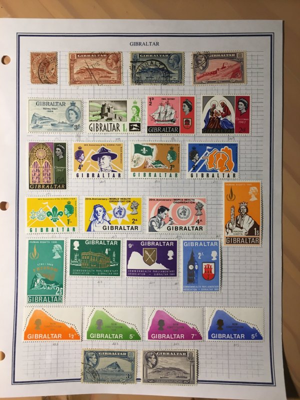 Small Collection of Gibraltar stamps