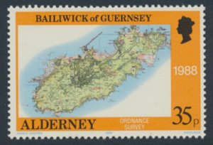 Alderney  SG A41  SC# 41   Bastides Maps  MNH  see scan