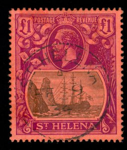 MOMEN: ST HELENA SG #96 1922-37 USED LOT #60046