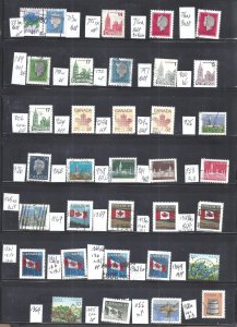 Canada #713a/1155 USED SELECTION OF DEFINITIVES PAPER VARIETIES BS28093