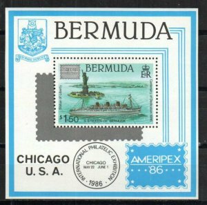 Bermuda Stamp 508 - Ameripex 86 and Statue of Liberty Centennial