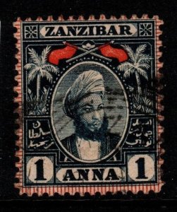 ZANZIBAR SG179a 1898 1a GREENISH BLACK FINE USED