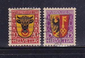 Switzerland B10-B11 Set U Coats of Arms