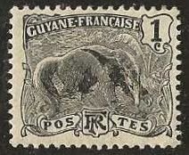 French Guiana 51, mint, hinged, thin spot. 1905.  (F469)