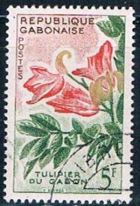 Gabon 158 Used Tulip tree lr 1961 (G0301)+