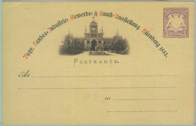 89228 - GERMANY Bayern - Postal History -  Picture STATIONERY  CARD # P18 1882