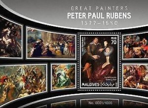 2016 Maldives. Peter Paul Rubens. Michel Code: 6234 / Bl.917. Scott Code: 3598