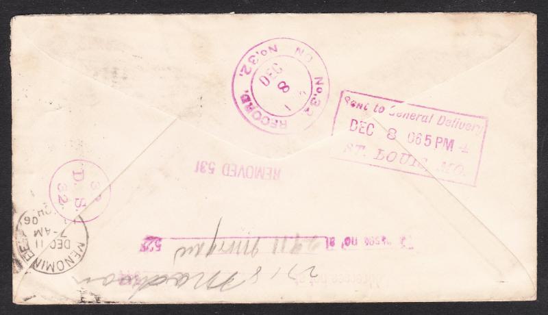 Menominee, MI  - GREAT markings - 1906