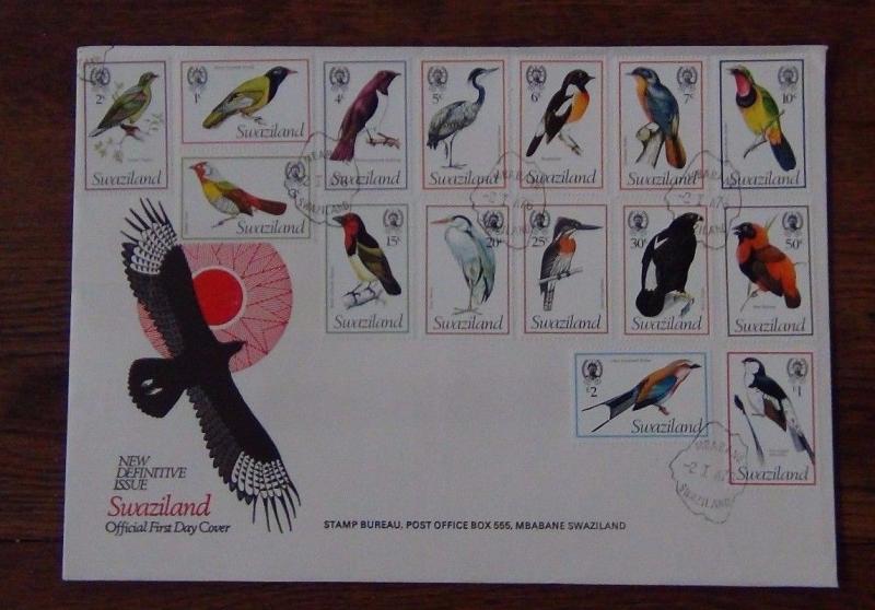 Swaziland 1976 Birds set to E2 on First Day Cover