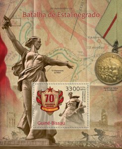 Guinea-Bissau Military Stamps 2013 MNH WWII WW2 Battle of Stalingrad 1v S/S