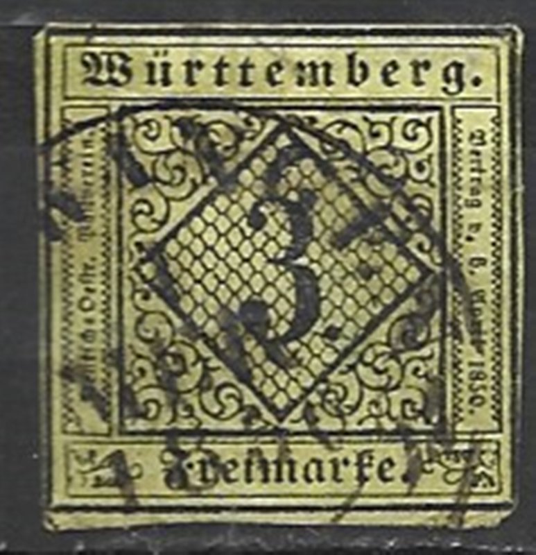 COLLECTION LOT 15447 WURTTEMBERG #2 1851