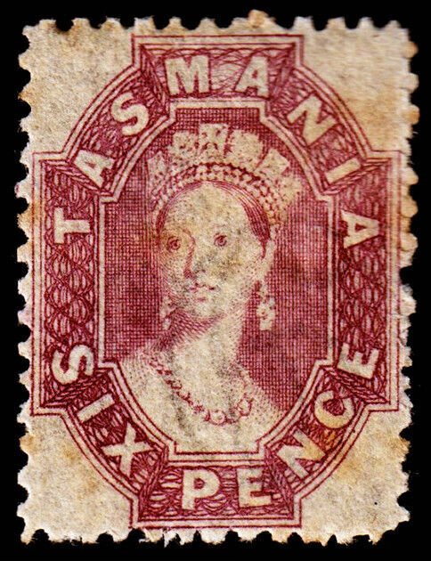 Tasmania Scott 32 (1864) Used F-G, CV $47.50 M