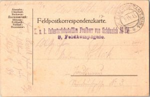 Austria Soldier's Free Mail 1915 K.u.K. Feldpostamt 34 Feldpostcard to Innsbr...