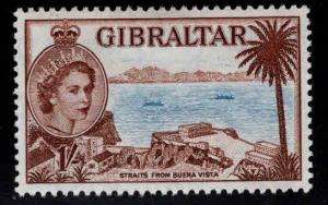 GIBRALTAR  Scott 141 MH* from 1953 QE2 stamp set