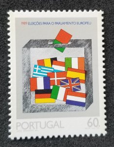 *FREE SHIP Portugal Elections To The European Parliament 1989 Flag (stamp) MNH