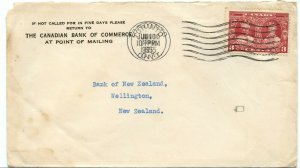 1935 Jubilee 3c Issue Empire surface rate to NEW ZEALAND cover Canada