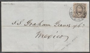 MEXICO-Guanajuato 8, 2Rs ON DOCKETED FOLDED COVER TO MEXICO CITY. VF (T35)