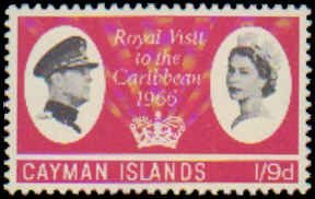 Cayman Islands #180-181, Hinged Complete Set(2), 1966, Hinged