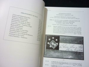 CHRISTIES AUCTION CATALOGUE 1987 TENNESSEE CIVIL WAR POSTAL HISTORY 'GALLAGHER'