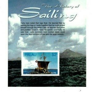 Palau 2005 - History of Sailing Boats - Souvenir Stamp Sheet - Scott #836 - MNH